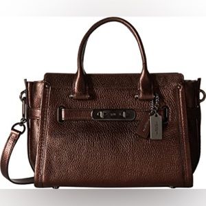 Coach Swagger pebble leather mini satchel handbag